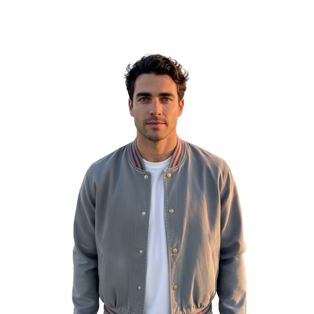 Duke Ultimate Denim Gray Varsity Jacket a Haband Exclusive